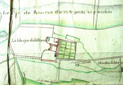 Plan de l’abbaye au XVIIIe siècle